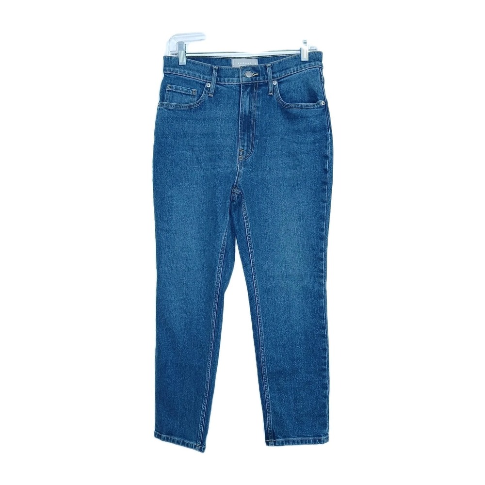 Everlane The Original Cheeky Crop Jeans 27 Blue Women Straight Leg High Rise